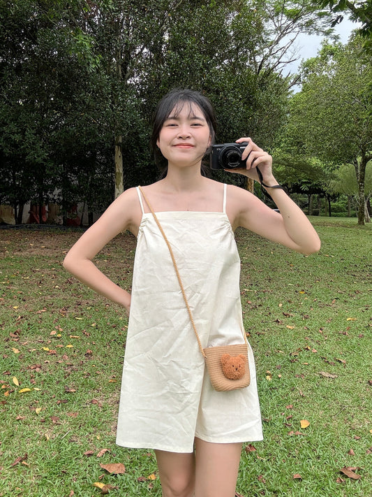 Mini dress(beige color)