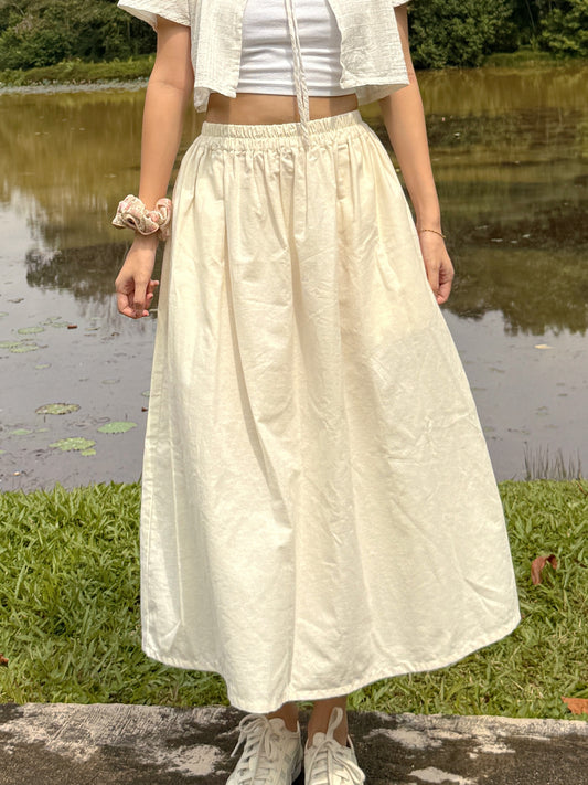 Jelly long skirt(beige)