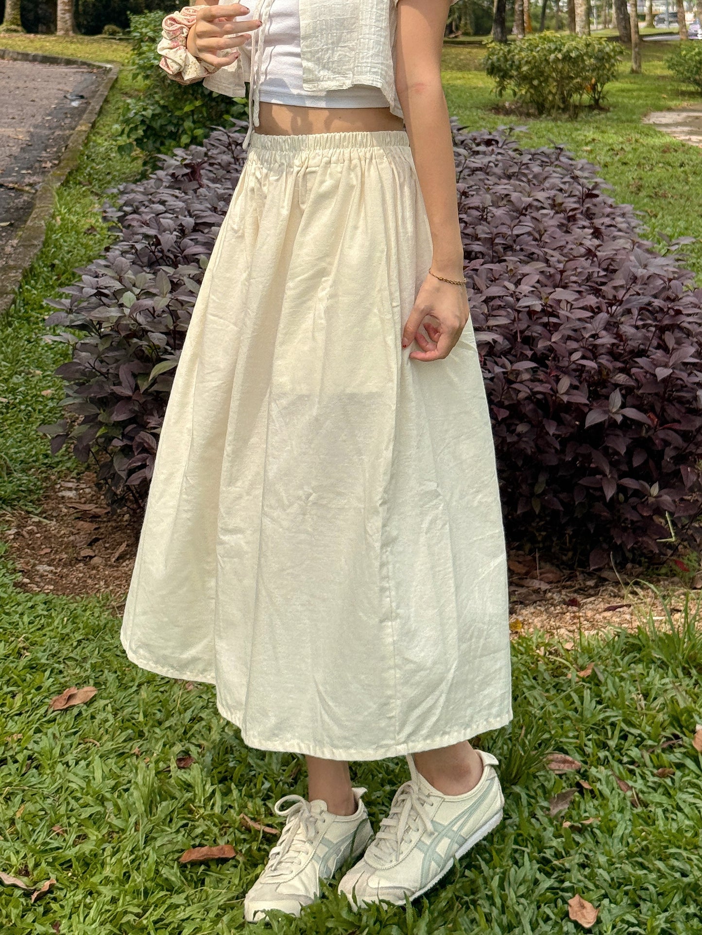 Jelly long skirt(beige)
